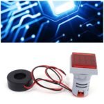 AC Digital Volt-Amp Meter 50V–500V, 0–100A (LED, Square)