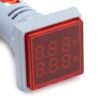 AC Digital Volt-Amp Meter 50V–500V, 0–100A (LED, Square)
