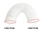 PVC Kitchen Chimney Pipe 6ft Flexible Plastic Duct Hose Pipe (1.8 m) (6 Feet)