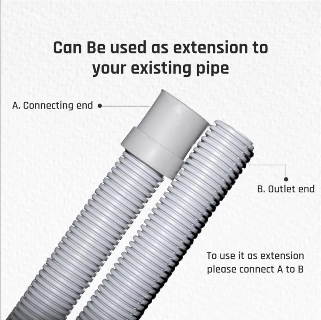 Waste Water Outlet Hose Pipe For Front Load Washing Machine 1.5 Meter Drain