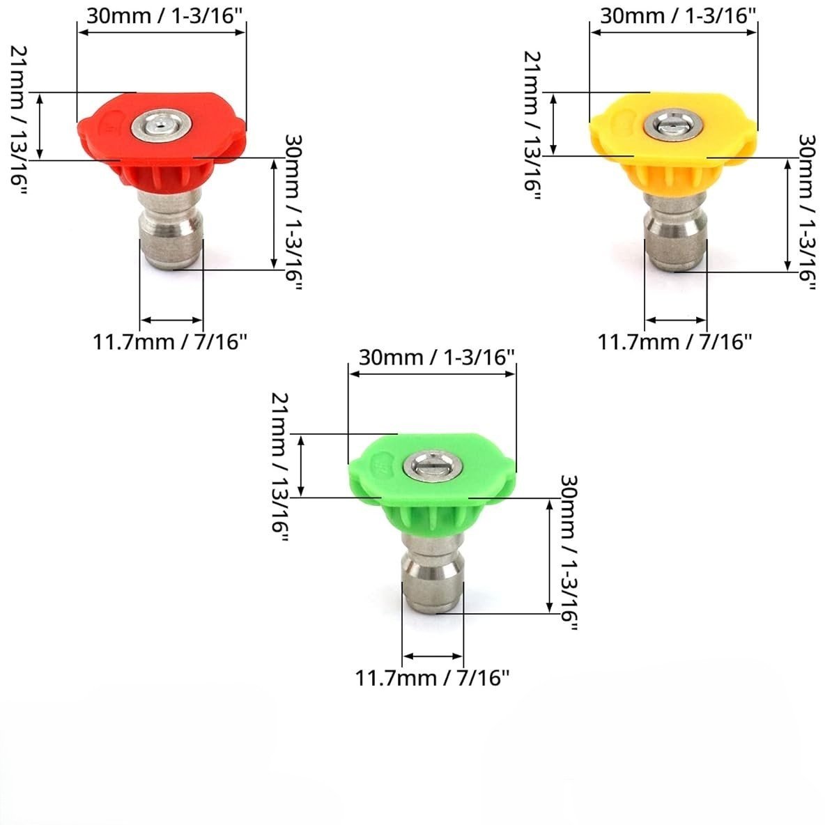 Turbo Spray for Pressure Washers 3.0 GPM Nozzle and 4 Tips Yard,