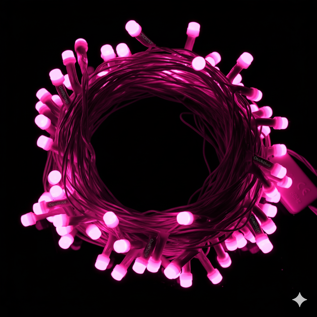 8mm Pink LED Decorative String
