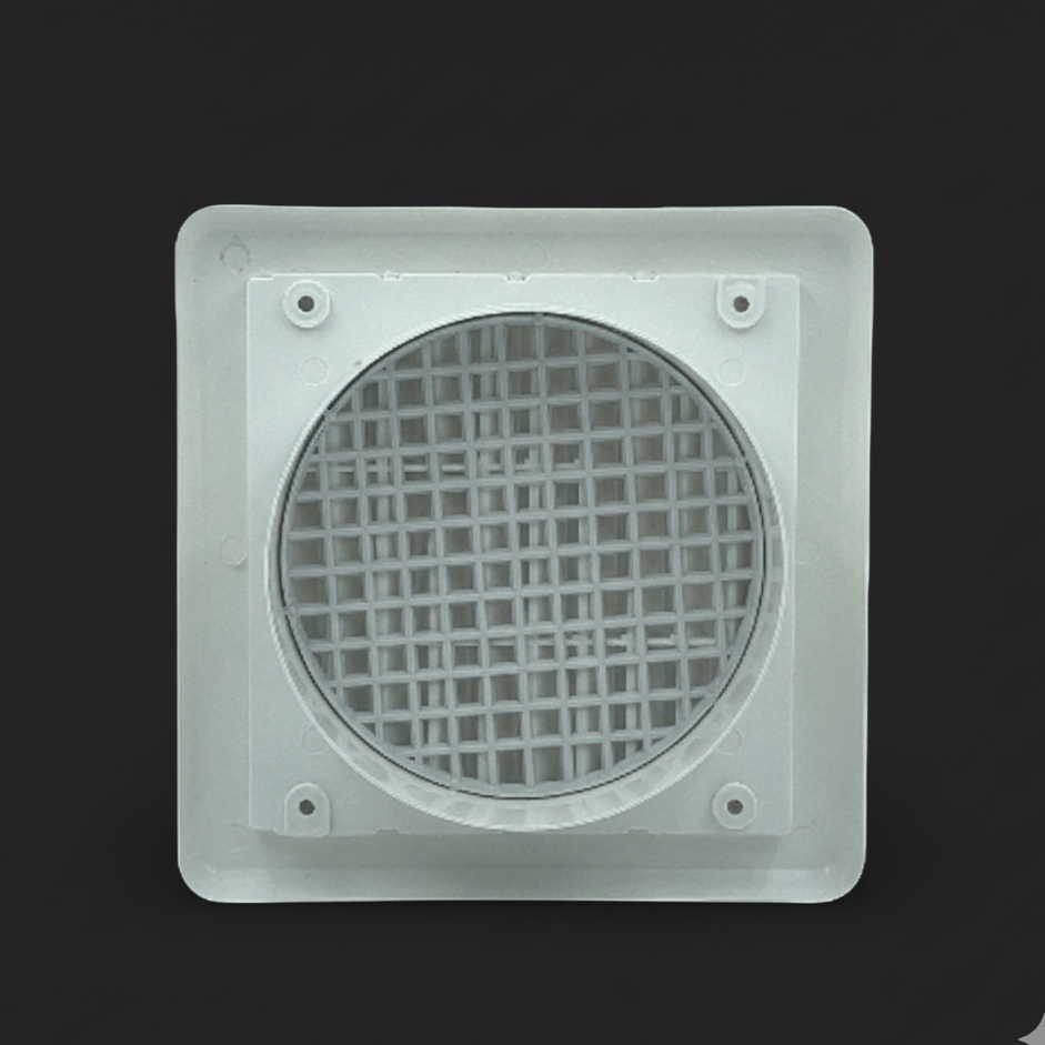 Chimney Plastic Pipe Vent Cover White Size 6 inch