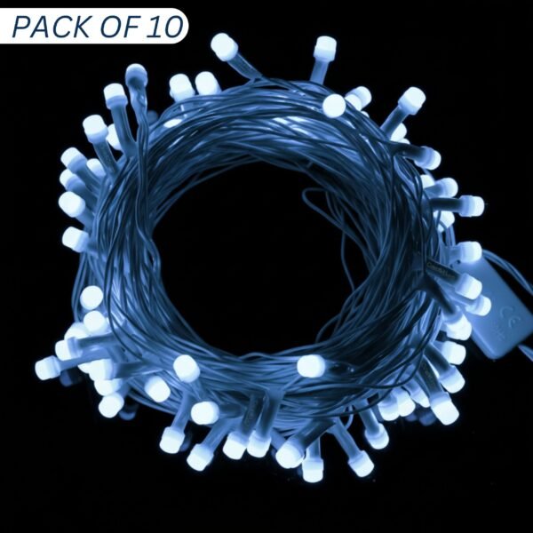 8mm ice-blue string light